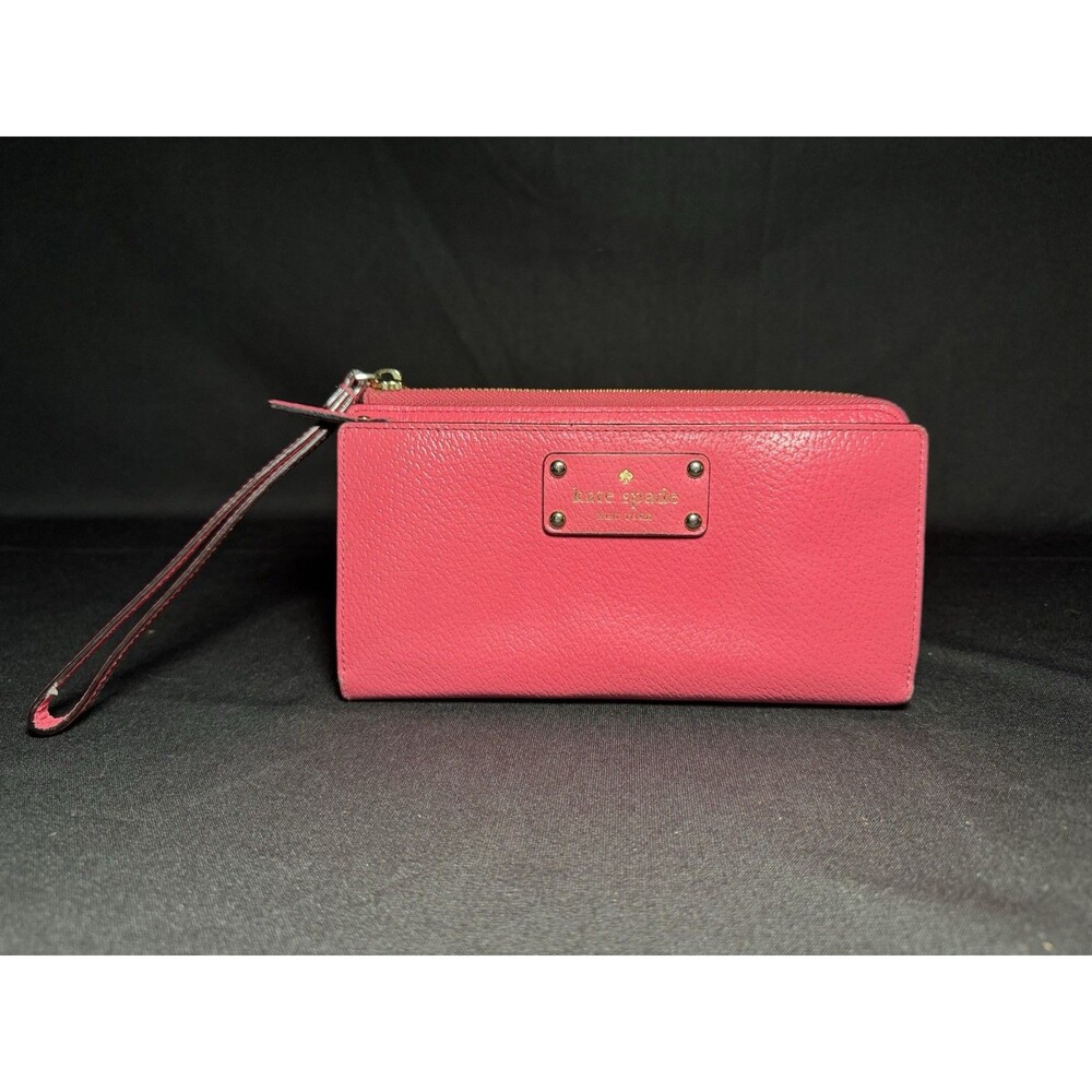 Kate Spade Neda Wellesley Peony Hot Pink Zip Around Wallet